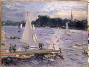 View on the Alster near Hamburg, 1905 by Max Slevogt