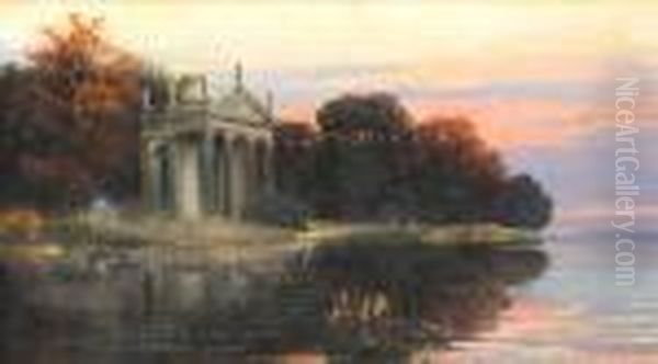 Tramonto Sul Lago Dei Cigni A Villa Borghese - view 1