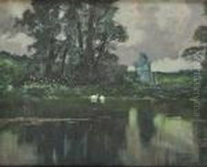 A Landscape With A Water Surface by Enrique Serra y Auque