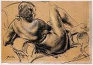 Desnudo Recostado Deespaldas by Enrique Serra y Auque