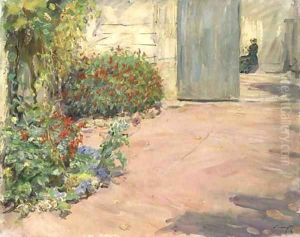 Gartenweg zum Sommerhaus by Max Slevogt