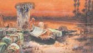 Barche Nelle Paludi Pontine by Enrique Serra y Auque