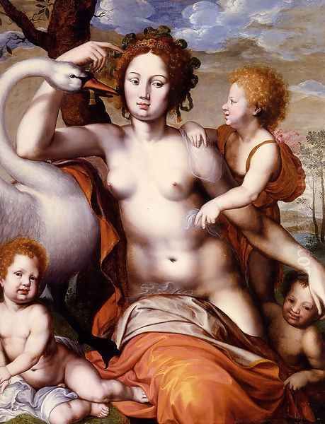 Leda With The Swan And Her Children - view 1