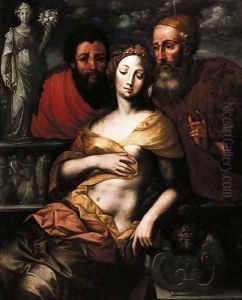 Susanna and Elders by Vincent Sellaer