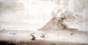 View of Stromboli, c.1661-5 by Willem Schellinks