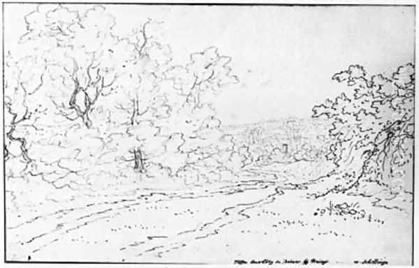 A wooded Road between Canterbury and Dover, England - view 1