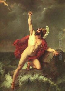 Death of Ajax by Henri Auguste Calixte Cesar Serrur