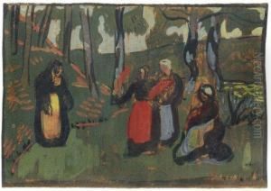 Bretonnes Dans La Foret by Paul Serusier