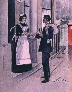 The Postman, No.1 from Familiar Figures of London, c.1901 by Robert Sauber