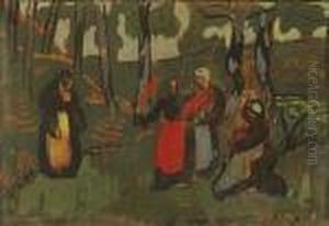 Bretonnes Dans La Foret by Paul Serusier