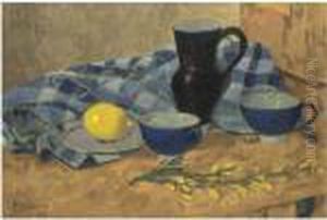 Nature Morte Au Citron Et Bolees Bleues by Paul Serusier
