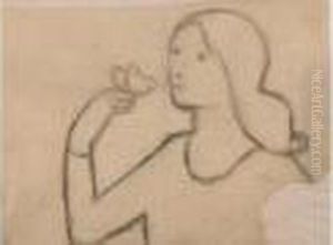 Jeune Femme Au Papillon by Paul Serusier