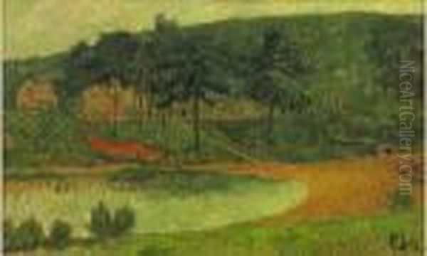 Paysage Au Chemin Rouge - view 1