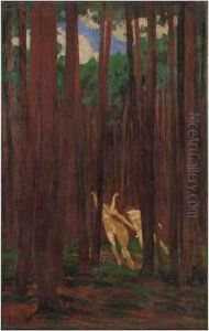 Nymphes Dans La Clairiere Du Bois Rouge by Paul Serusier