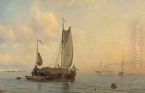 Shipping off the Coast by Petrus Paulus Schiedges