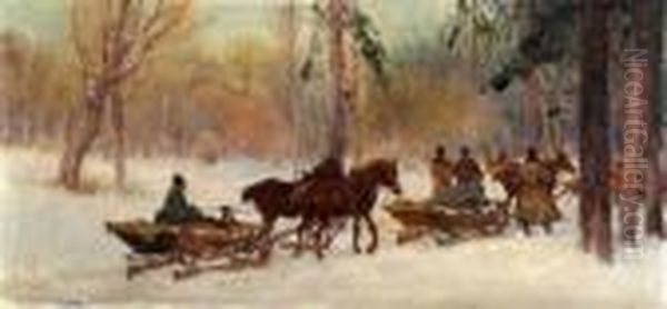 Sledges In The Snow - view 1