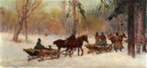 Sledges In The Snow
