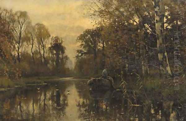 A river running through a forest in autumn - view 1