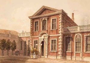 The Barber Surgeons Hall, London, 1812 by George Shepherd