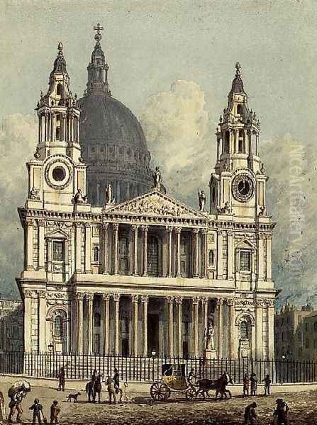 West Front of St. Pauls Cathedral, 1810 - view 1