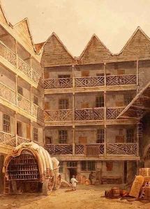 Bull and Mouth Inn, 1817 by George Shepherd