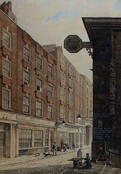 Lombard Street West, with St. Mary Woolnoth, 1810 - view 1