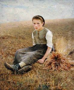 The Little Gleaner, 1884 by Hugo Federick Salmson