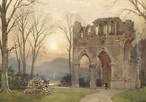 Sir Walter Scott's grave, Dryburgh Abbey - view 1