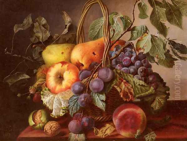 A Still Life With A Basket Of Fruit - view 1