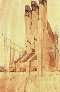 Study for a Building, 1913 by Antonio Sant'Elia