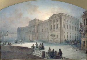 View of the Mariinsky Palace in Winter, 1863