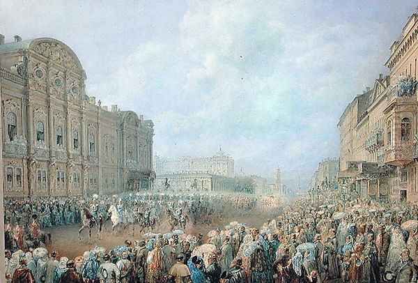 Military Review on the Nevsky Avenue at the Beloselsky-Belozersky Palace, 1859 - view 1