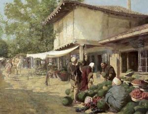 Water Melon Seller (Le vendeur de pastèques) by Viktor Schramm