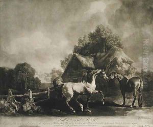 Stallion and Mare, engraved by George Townley Stubbs 1756-1815 1776 by George Townley Stubbs