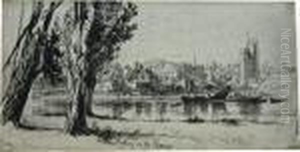 Vue De Fulham On The Thames - view 1