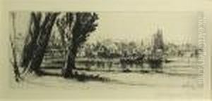 Fulham; Sunset On The Thames by Sir Francis Seymour Haden