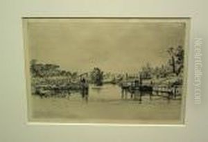Egham Lock by Sir Francis Seymour Haden