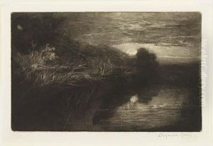 Winchelsea Canal<</b> by Sir Francis Seymour Haden