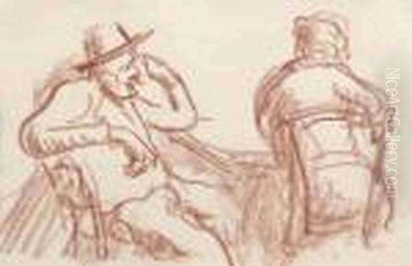 Deux Personnages Conversant. - view 1