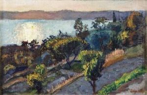 Paysage En Bord De Cote. by Rene Seyssaud