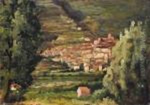 Vue D'un Petit Village Provencal by Rene Seyssaud