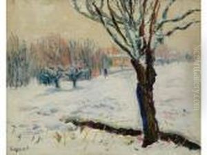 Paysage De Neige, Vers 1930.