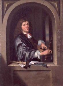 The Violist by Pieter Cornelisz. van SLINGELANDT