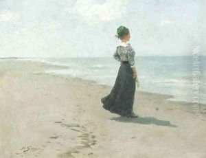 Looking out to sea at Fano island, Denmark by Hermann Seeger