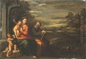 The Holy Family with the Infant Saint John the Baptist by Ippolito Scarsella (see Scarsellino)