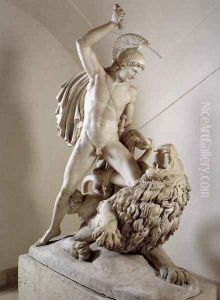 Bellerophon Fighting the Chimaera by Johann Nepomuk Schaller