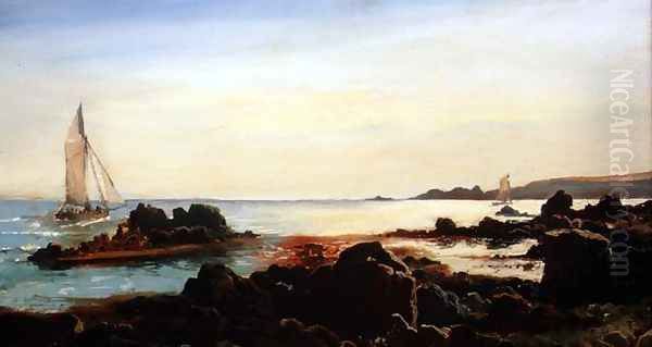 Coastal Landscape with Sailing Boats - view 1