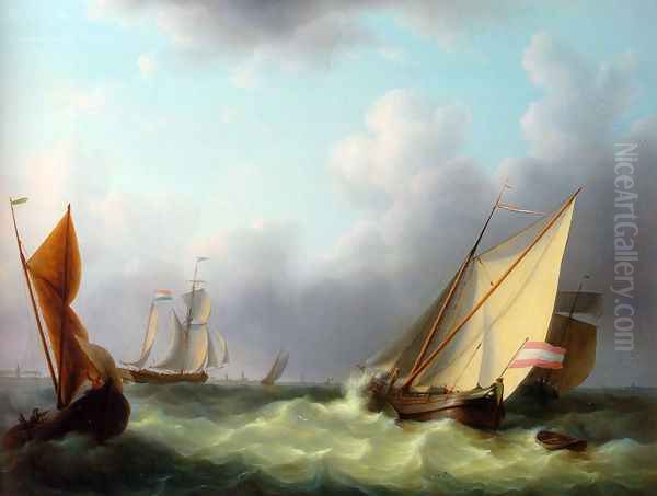 Dutch Hookers at a Stiff Breeze by Martinus Schouman