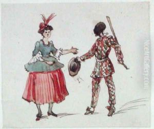 Two characters from the Commedia dellArte by George (nee Dupin) Sand