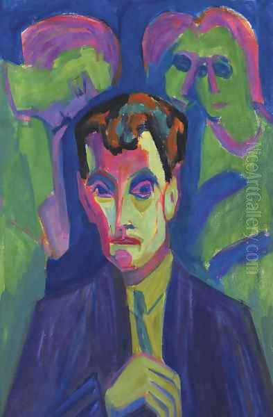 Portrait Albert Mutller mit drei Frauen, 1924-26 - view 1
